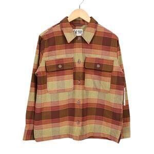 NWT Marmot Women's Incline Heavyweight Flannel Overshirt Gold Brown Size Small